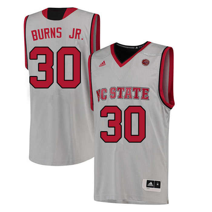 Men #30 DJ Burns Jr. NC State Wolfpack College Basketball Jerseys Sale-White